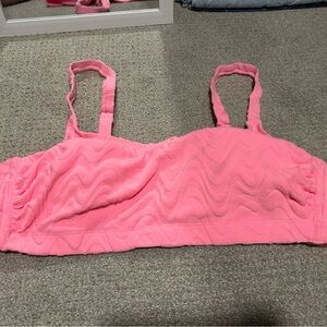 Wild Fable Bright Pink Terry Towel Swim Top